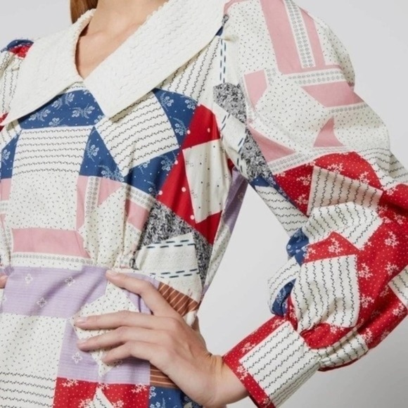 Sea New York Multicolor Patchwork Long Sleeve Dress - Picture 4 of 12